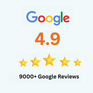 Google 4.9 - 9000+ Reviews