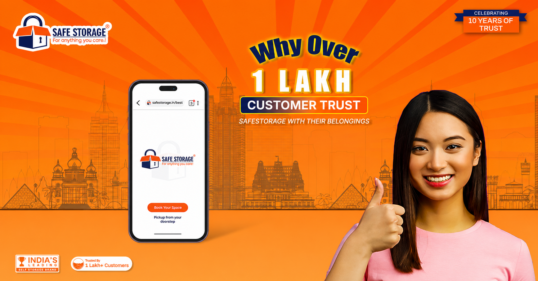 Why Over 1 Lakh Customers Trust SafeStorage with Their Belongings