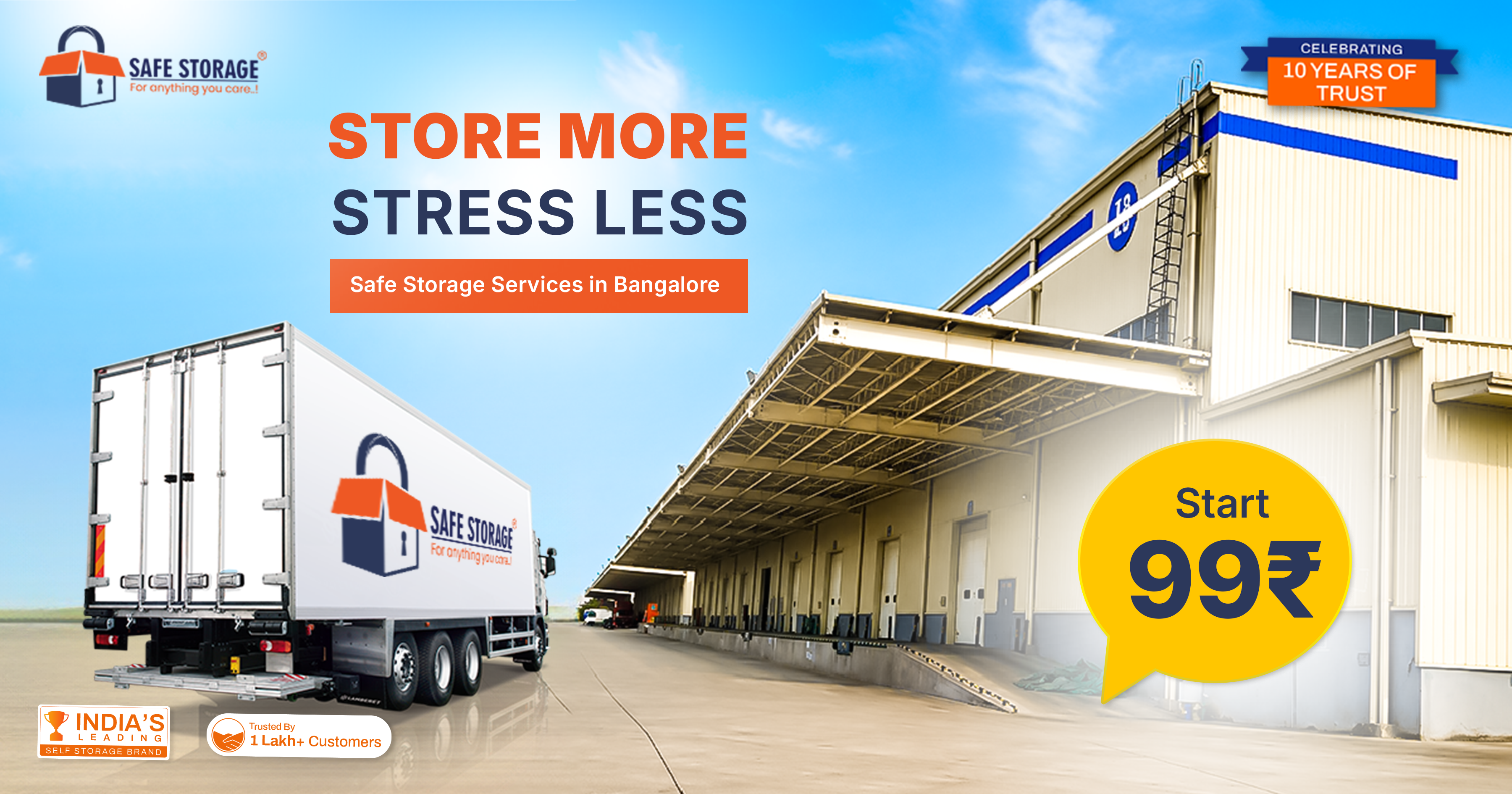 Store More. Stress Less. Safe Storage Services in Bangalore from 99