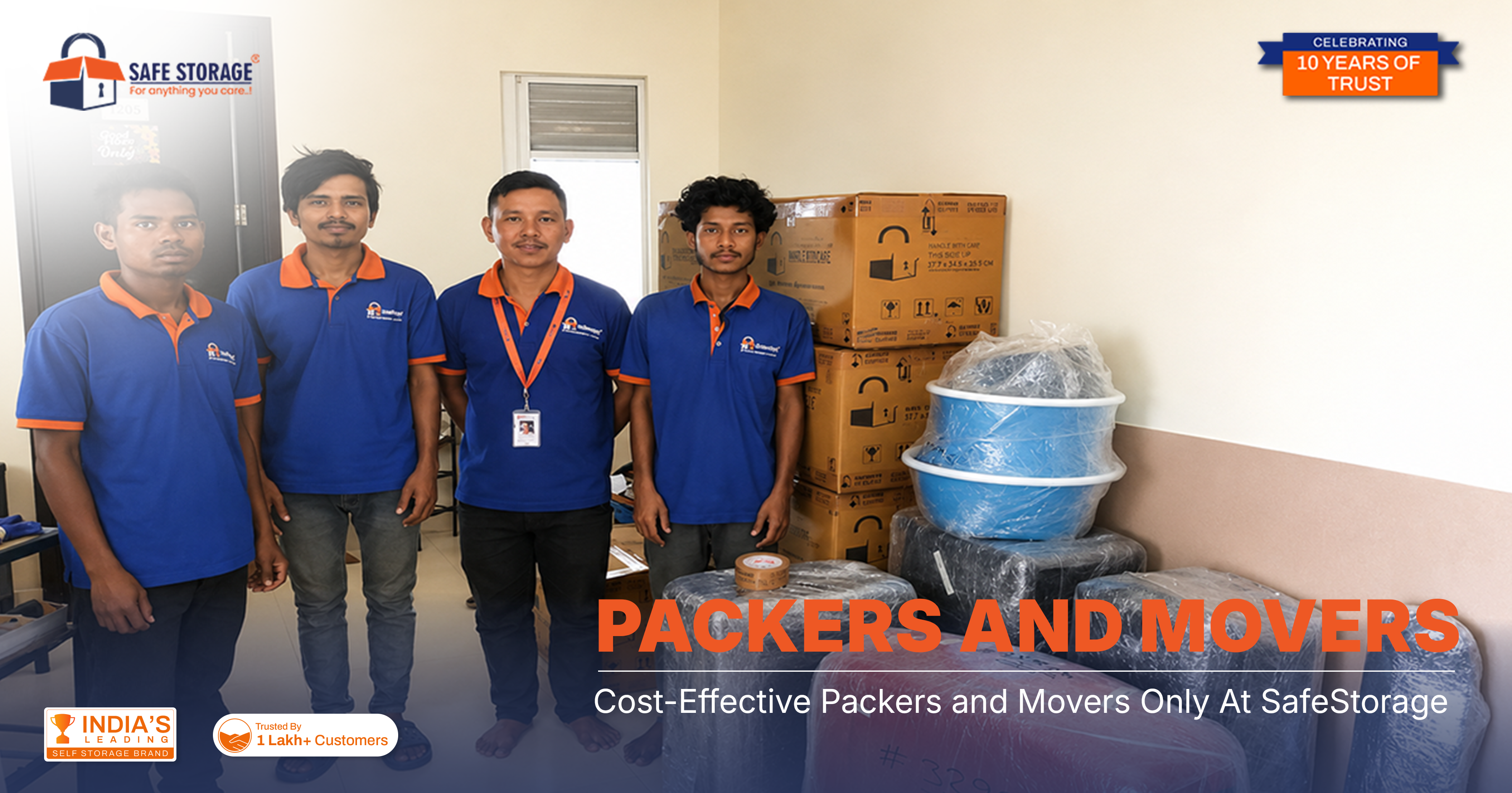 Packers and Movers: Cost-Effective Packers and Movers Only At SafeStorage