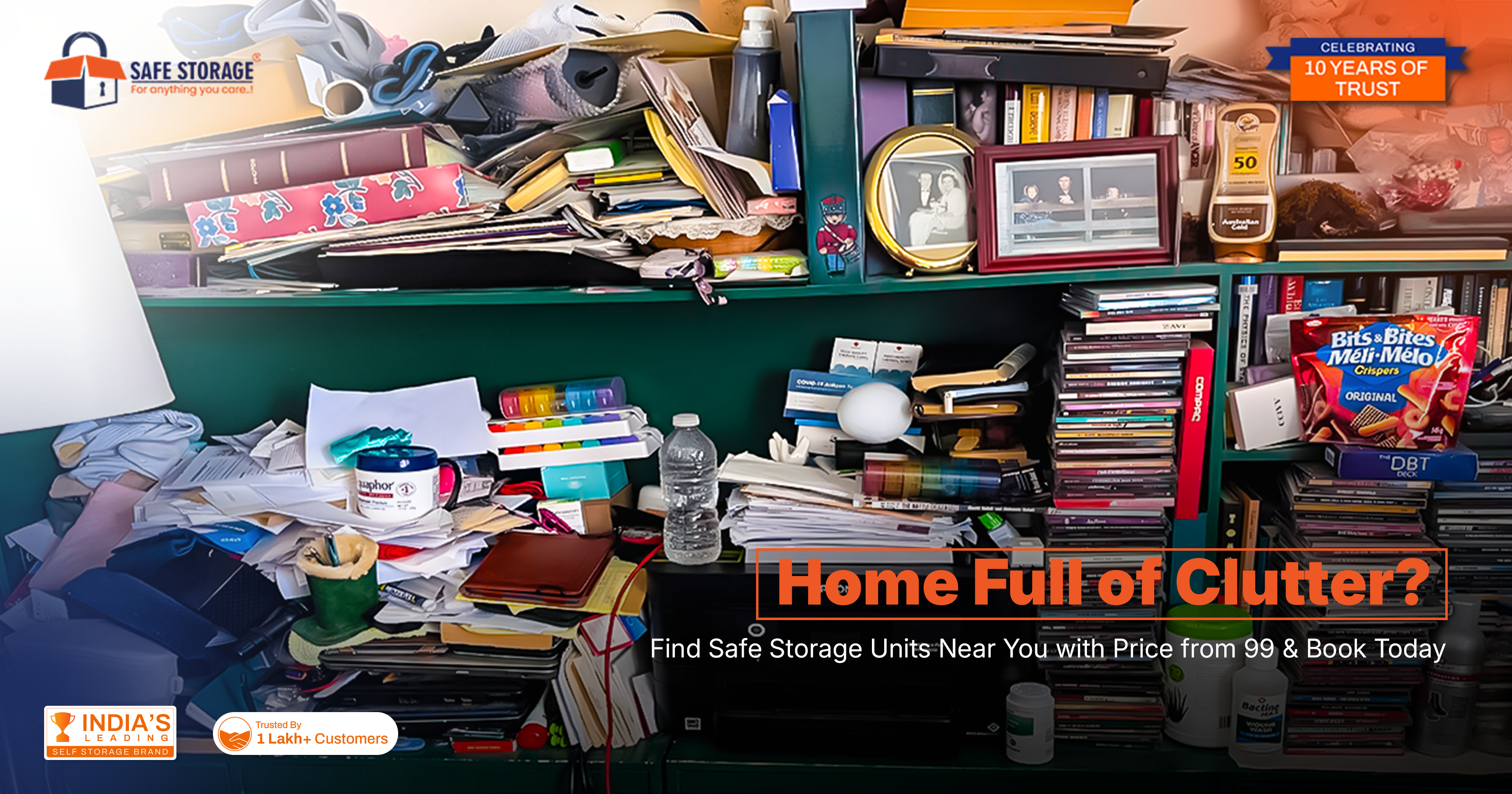 Home Full of Clutter? Find Safe Storage Units Near You with Price from 99 & Book Today