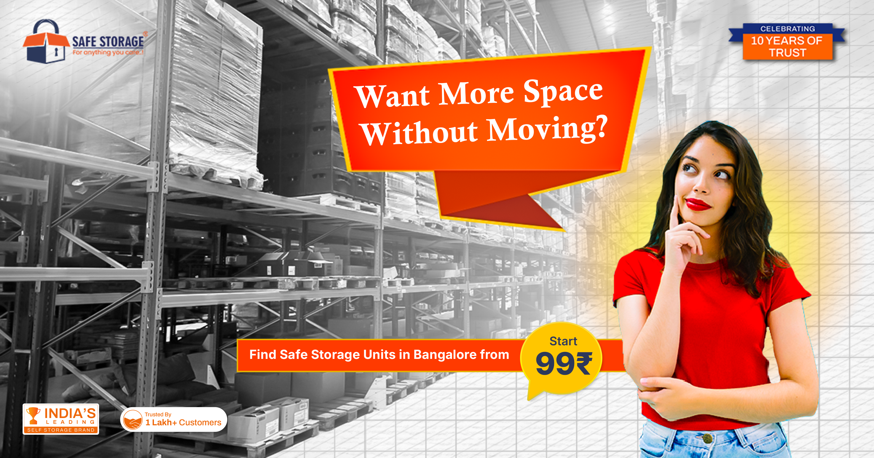 Want More Space Without Moving? Find Safe Storage Units in Bangalore from 99