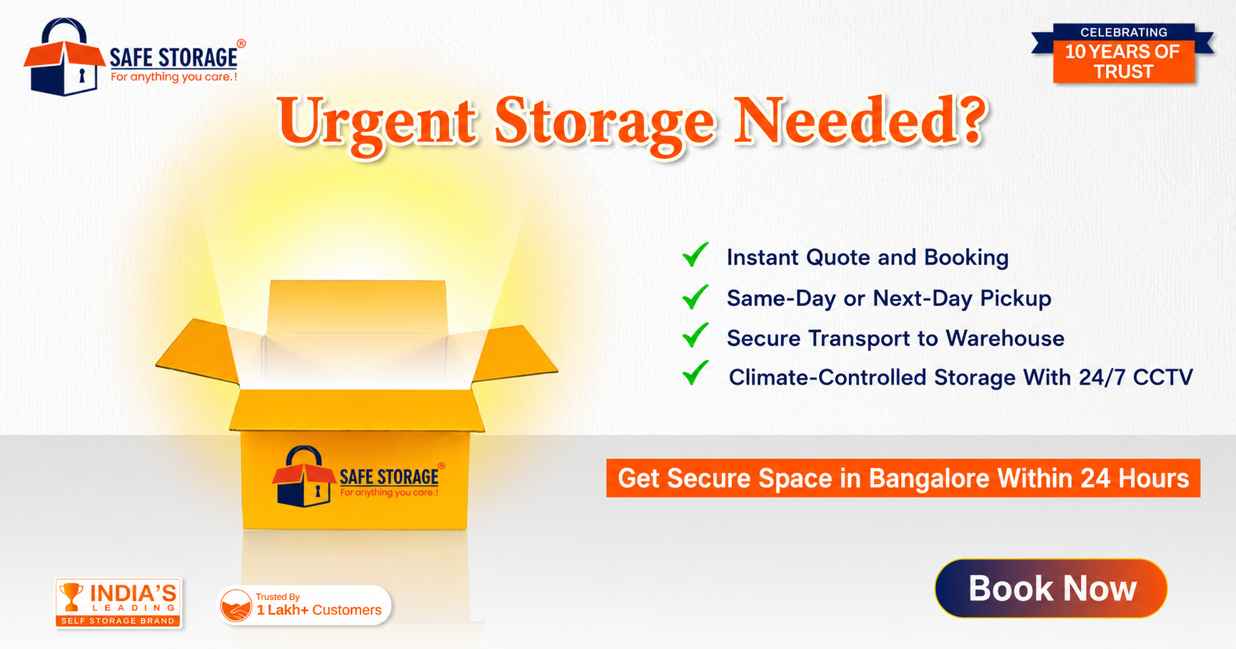 Urgent Storage Needed? Get Secure Space in Bangalore Within 24 Hours
