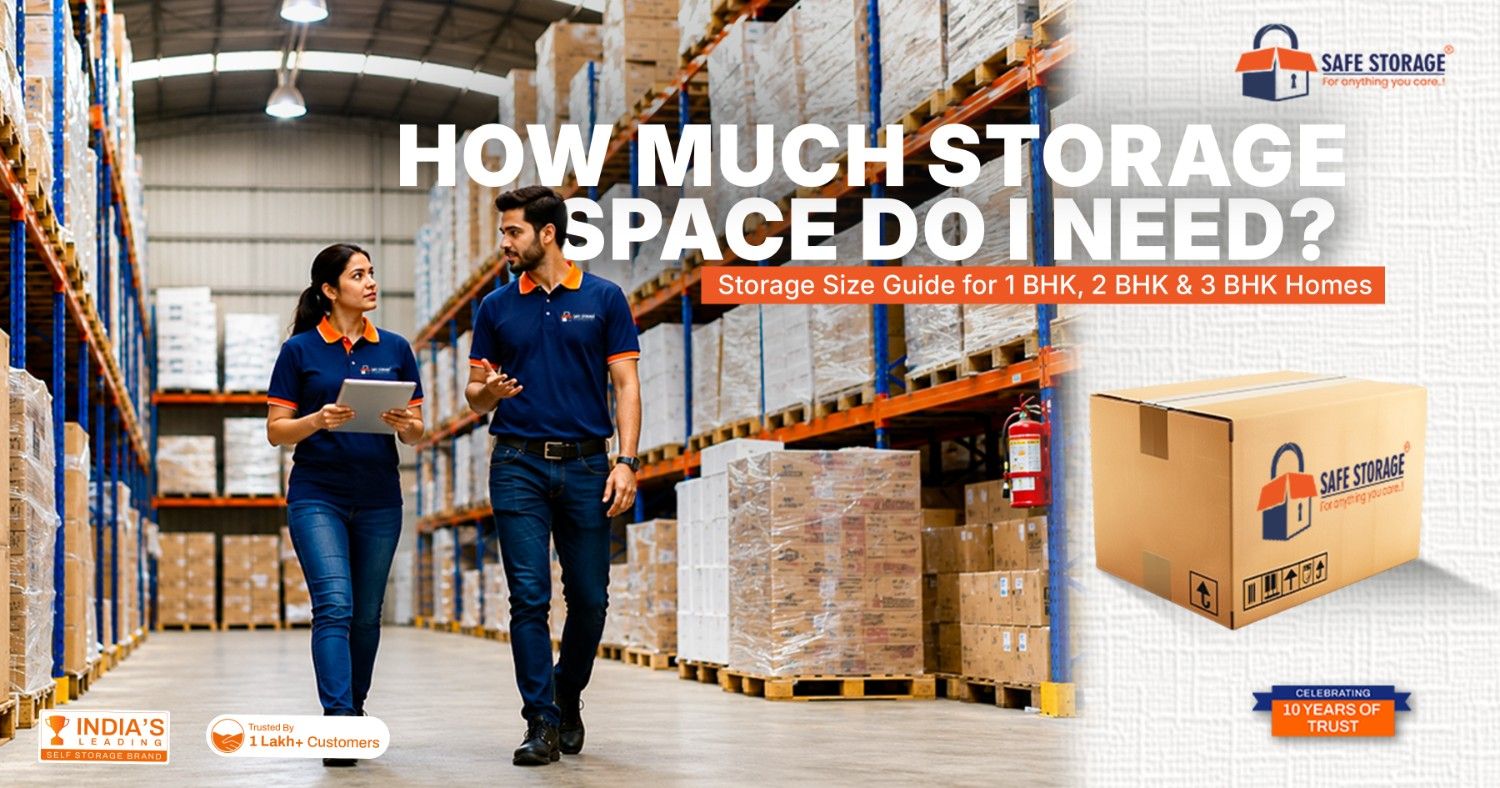 How Much Storage Space Do I Need? Storage Size Guide for 1 BHK, 2 BHK & 3 BHK Homes