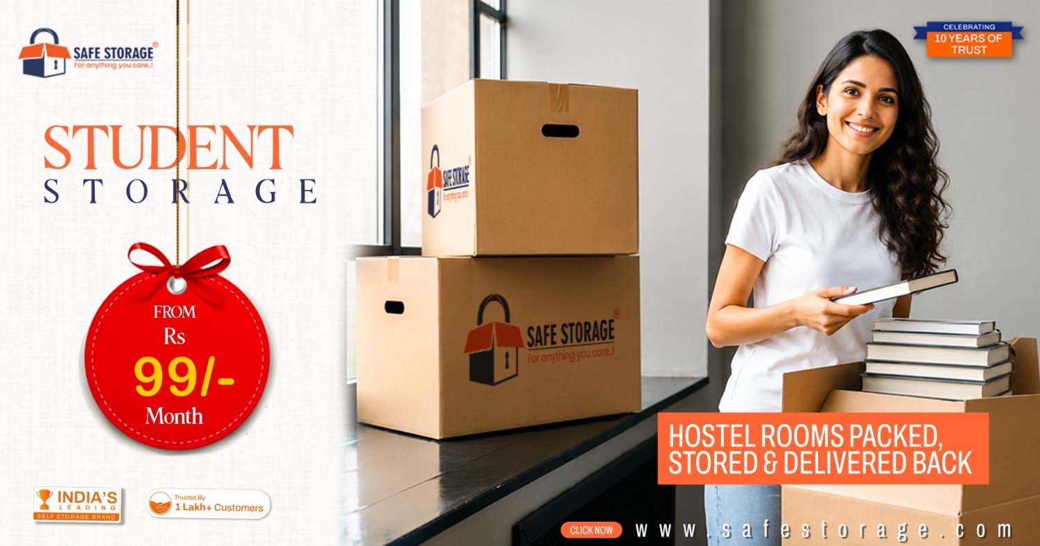 Student Storage from Rs 99/Month: Hostel Rooms Packed, Stored & Delivered Back