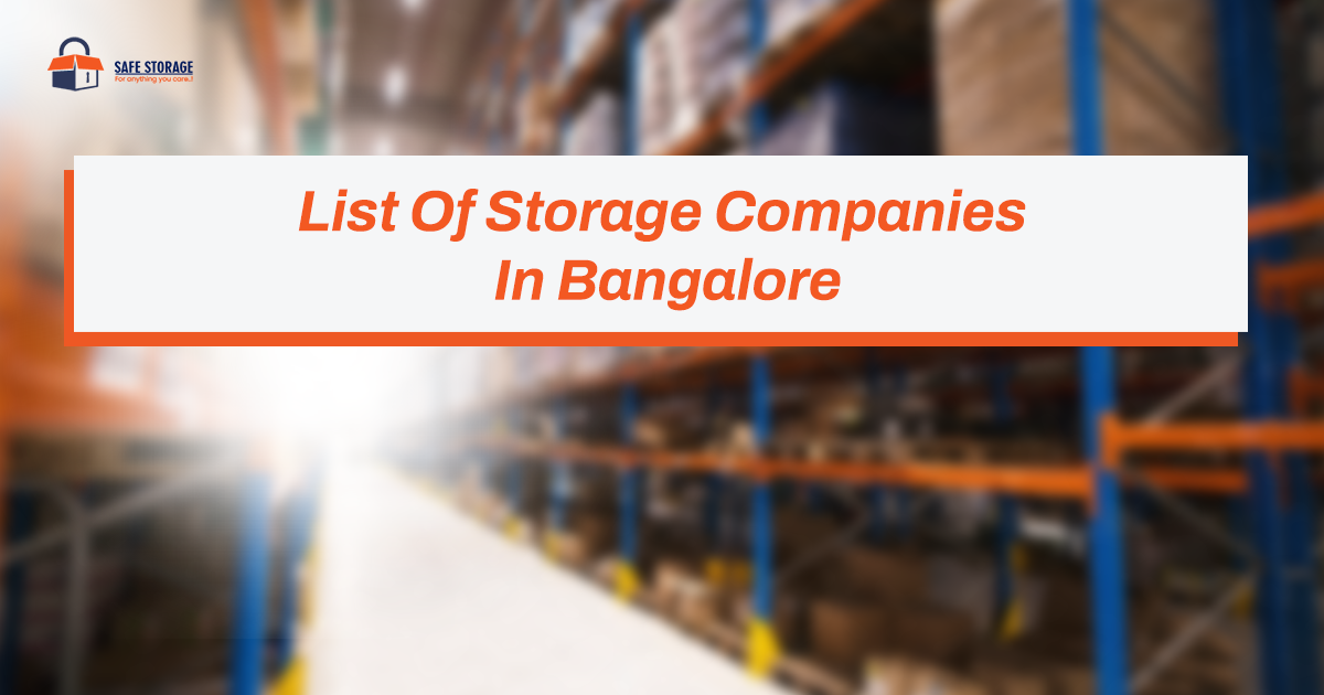 List Of Storage Companies In Bangalore