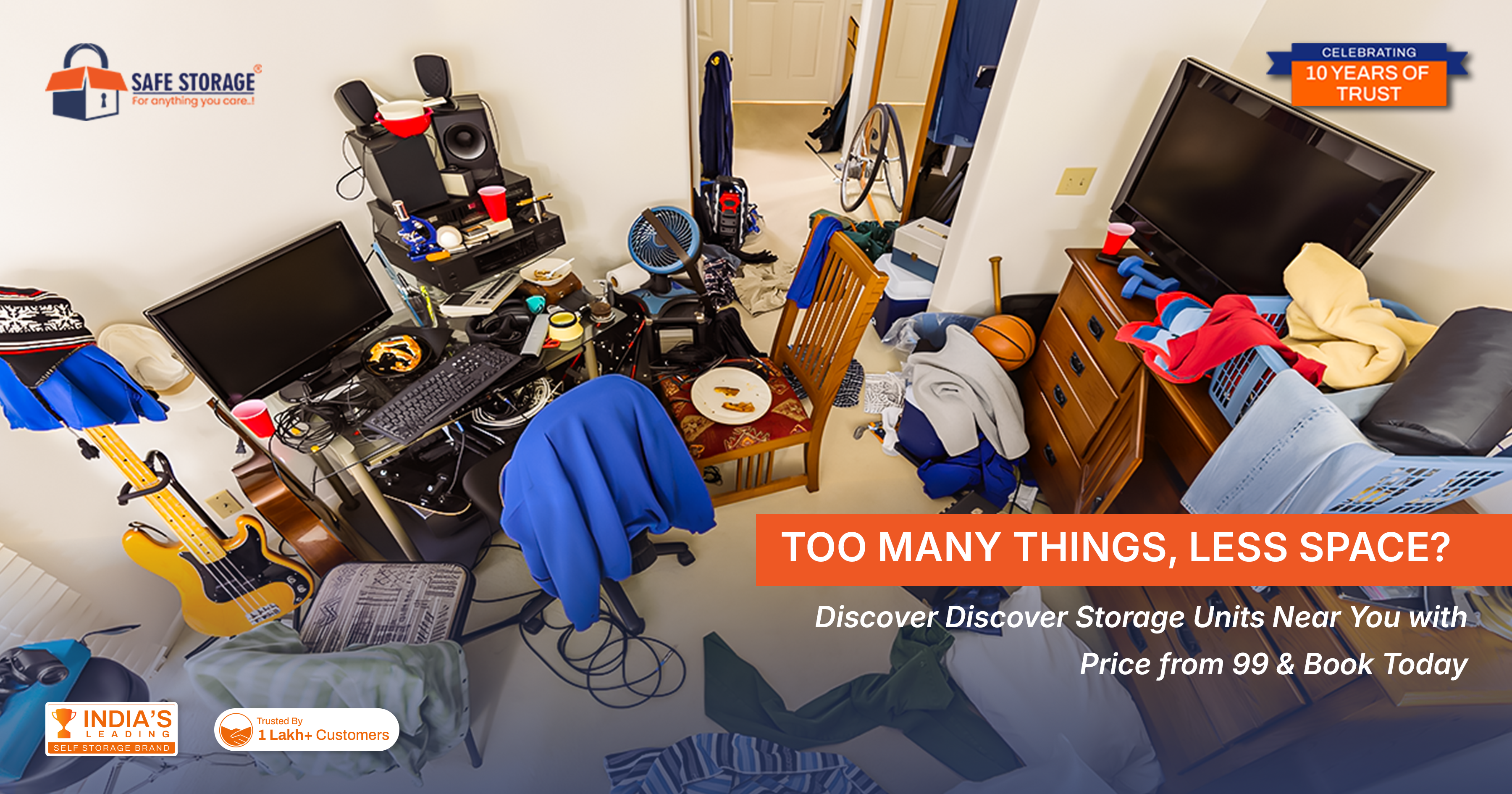 Too Many Things, Less Space? Discover Storage Units Near You with Price from 99 & Book Today