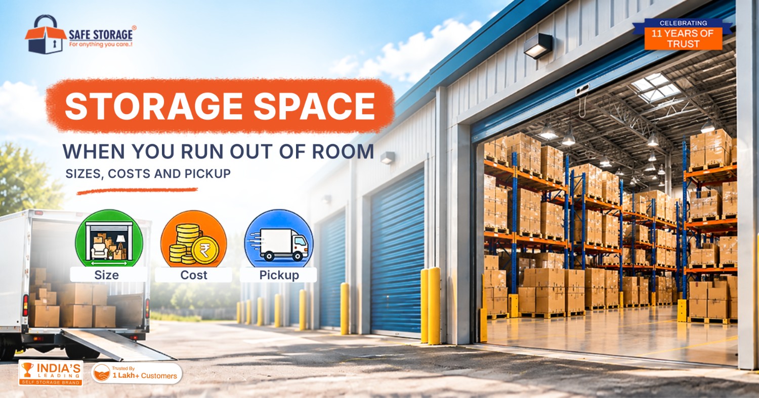Storage Space When You Run Out of Room: Sizes, Costs and Pickup